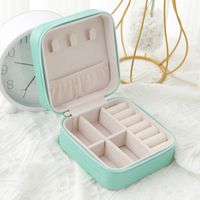 Simple Style Solid Color Pu Leather Jewelry Boxes 1 Piece sku image 4