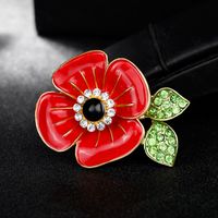 Style Simple Fleur Alliage Incruster Strass Femmes Broches main image 3