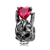 1 Piece Sterling Silver Skull Fashion Halloween sku image 9