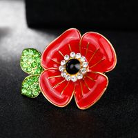 Style Simple Fleur Alliage Incruster Strass Femmes Broches main image 2