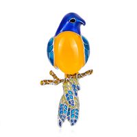 Simple Style Parrot Alloy Plating Rhinestones Unisex Brooches main image 5