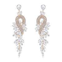 Fashion Flower Alloy Inlay Rhinestones Women's Drop Earrings 1 Pair sku image 1