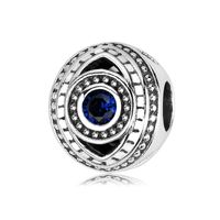 1 Piece Sterling Silver Zircon Devil'S Eye Polished Beads sku image 6