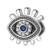1 Piece Sterling Silver Zircon Devil'S Eye Polished Beads sku image 2