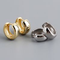 Fashion Circle Sterling Silver Plating Earrings 1 Pair main image 1