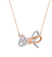 Fashion Swan Heart Shape Metal Inlay Zircon Women's Pendant Necklace 1 Piece sku image 33