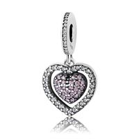 1 Piece Sterling Silver Artificial Gemstones Heart Shape sku image 8