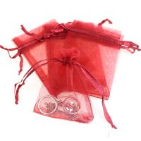 Simple Style Solid Color Organza Jewelry Packaging Bags sku image 3
