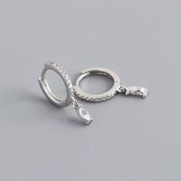 Mode Geometrisch Sterling Silber Inlay Zirkon Hängende Ohrringe sku image 9