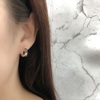 Fashion Geometric Sterling Silver Inlay Zircon Ear Studs 1 Pair main image 5