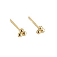 Simple Style Solid Color Silver Ear Studs 1 Pair main image 4