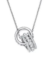 Fashion Swan Heart Shape Metal Inlay Zircon Women's Pendant Necklace 1 Piece sku image 39