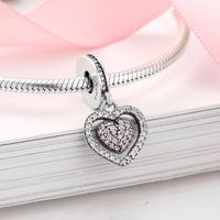 1 Piece Sterling Silver Artificial Gemstones Heart Shape main image 3