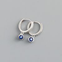 Fashion Geometric Sterling Silver Inlay Zircon Dangling Earrings 1 Pair sku image 5