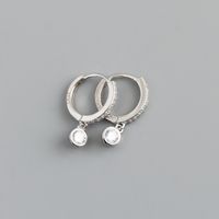 Fashion Geometric Sterling Silver Inlay Zircon Dangling Earrings 1 Pair sku image 11