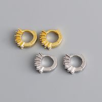 Fashion Geometric Silver Inlay Zircon Earrings 1 Pair main image 2