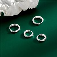 Simple Style Round Silver Polishing Earrings 1 Piece main image 3