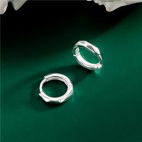 Simple Style Round Silver Polishing Earrings 1 Piece main image 4