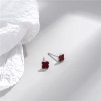 Simple Style Flower Silver Epoxy Ear Studs 1 Pair sku image 4