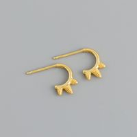 Simple Style Solid Color Silver Plating Ear Studs 1 Pair sku image 1