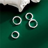 Simple Style Round Silver Polishing Earrings 1 Piece main image 5