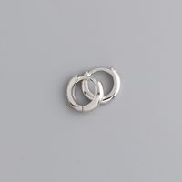 Einfacher Stil Runden Sterling Silber Polieren Ohrringe 1 Paar sku image 2
