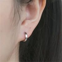 Simple Style Round Silver Polishing Earrings 1 Piece main image 2
