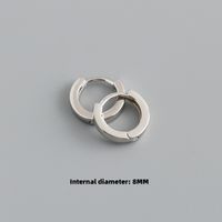 Mode Kreis Sterling Silber Überzug Ohrringe 1 Paar sku image 6