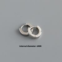 Mode Kreis Sterling Silber Überzug Ohrringe 1 Paar sku image 2