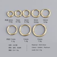 1 Pair Simple Style Circle Plating Sterling Silver Hoop Earrings main image 5