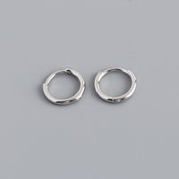 1 Pair Simple Style Circle Plating Sterling Silver Hoop Earrings sku image 5