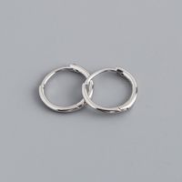 1 Pair Simple Style Circle Plating Sterling Silver Hoop Earrings sku image 10