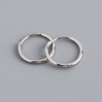 1 Pair Simple Style Circle Plating Sterling Silver Hoop Earrings sku image 13