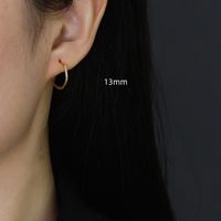 1 Pair Simple Style Circle Plating Sterling Silver Hoop Earrings main image 4