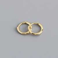 1 Pair Simple Style Circle Plating Sterling Silver Hoop Earrings sku image 6