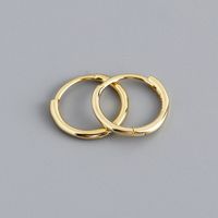 1 Pair Simple Style Circle Plating Sterling Silver Hoop Earrings sku image 9