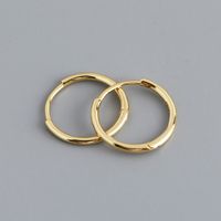 1 Pair Simple Style Circle Plating Sterling Silver Hoop Earrings sku image 13