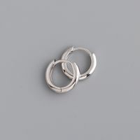 Einfacher Stil Runden Sterling Silber Polieren Ohrringe 1 Paar sku image 4