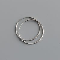 Simple Style Solid Color Sterling Silver Plating Hoop Earrings 1 Pair sku image 11