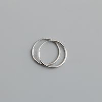 Simple Style Solid Color Sterling Silver Plating Hoop Earrings 1 Pair sku image 8