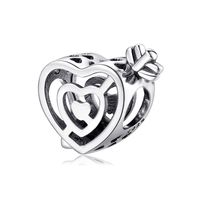 1 Piece Sterling Silver Artificial Gemstones Heart Shape sku image 10