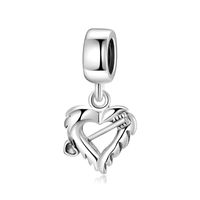 1 Piece Sterling Silver Artificial Gemstones Heart Shape sku image 23