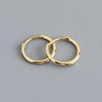 1 Pair Simple Style Circle Plating Sterling Silver Hoop Earrings sku image 12