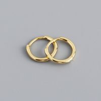 1 Pair Simple Style Circle Plating Sterling Silver Hoop Earrings sku image 7