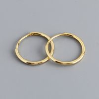 1 Pair Simple Style Circle Plating Sterling Silver Hoop Earrings sku image 16