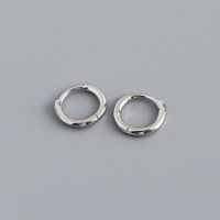 1 Pair Simple Style Circle Plating Sterling Silver Hoop Earrings sku image 3