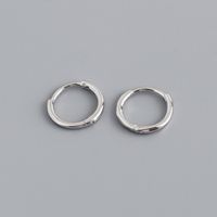 1 Pair Simple Style Circle Plating Sterling Silver Hoop Earrings sku image 8