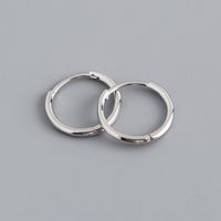 1 Pair Simple Style Circle Plating Sterling Silver Hoop Earrings sku image 11