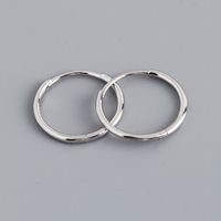 1 Pair Simple Style Circle Plating Sterling Silver Hoop Earrings sku image 15