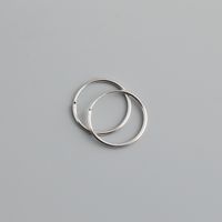 Simple Style Solid Color Sterling Silver Plating Hoop Earrings 1 Pair sku image 5